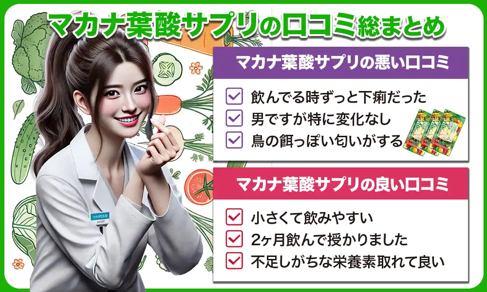 マカナ葉酸サプリの口コミ総まとめ